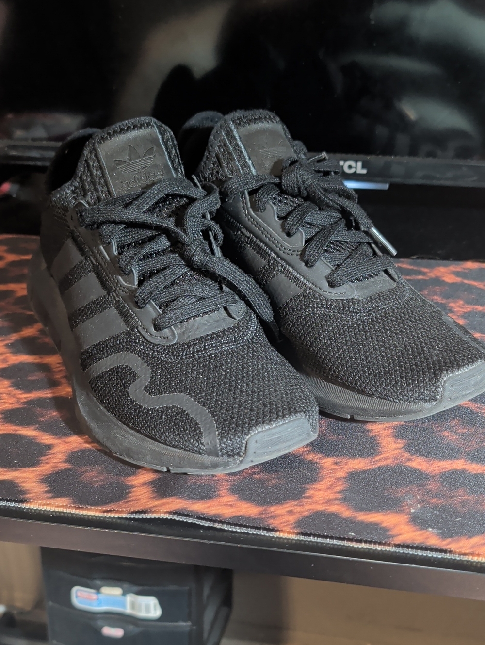 adidas Men's All-Black Knit Athletic Running Sneakers